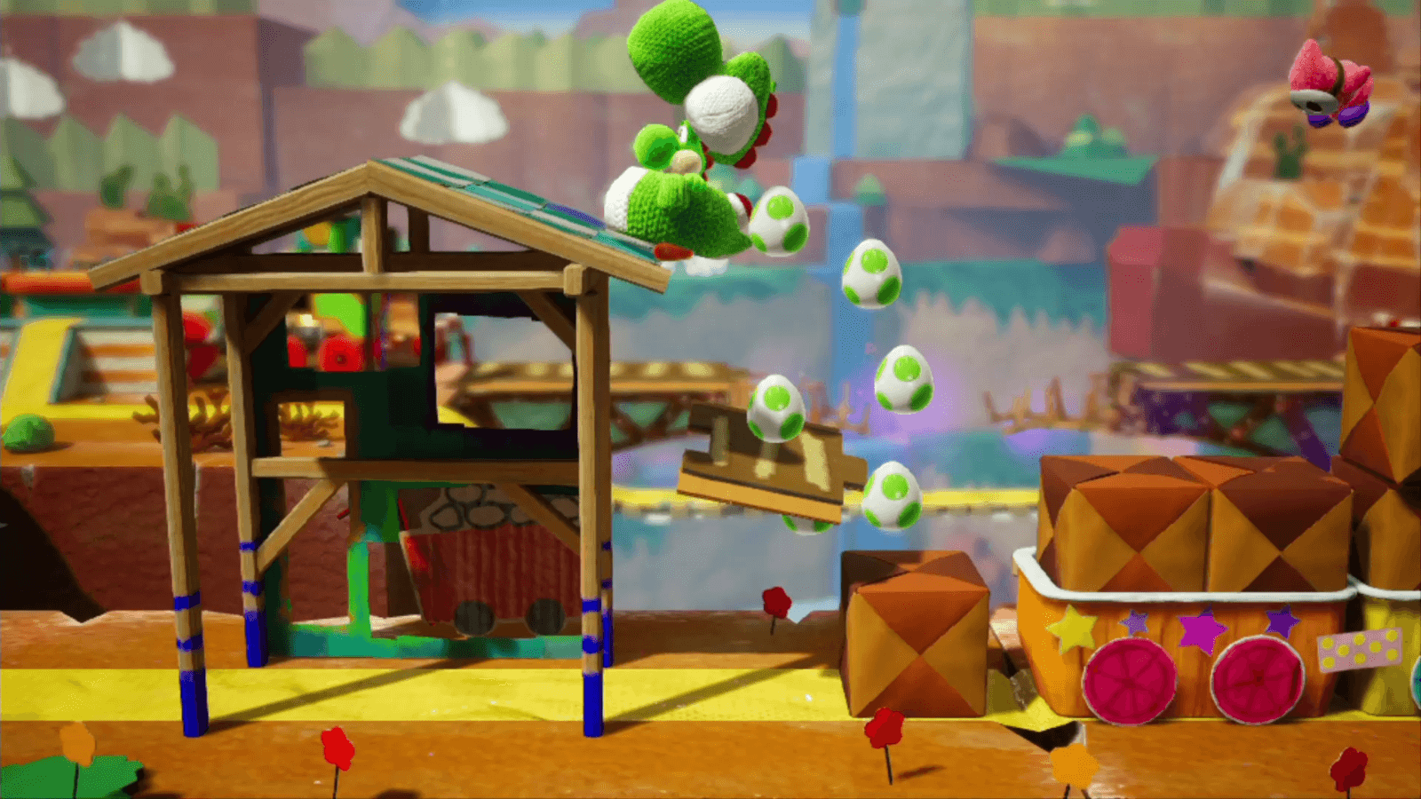Whistlestop Rails Yoshi's Crafted World Walkthrough Neoseeker