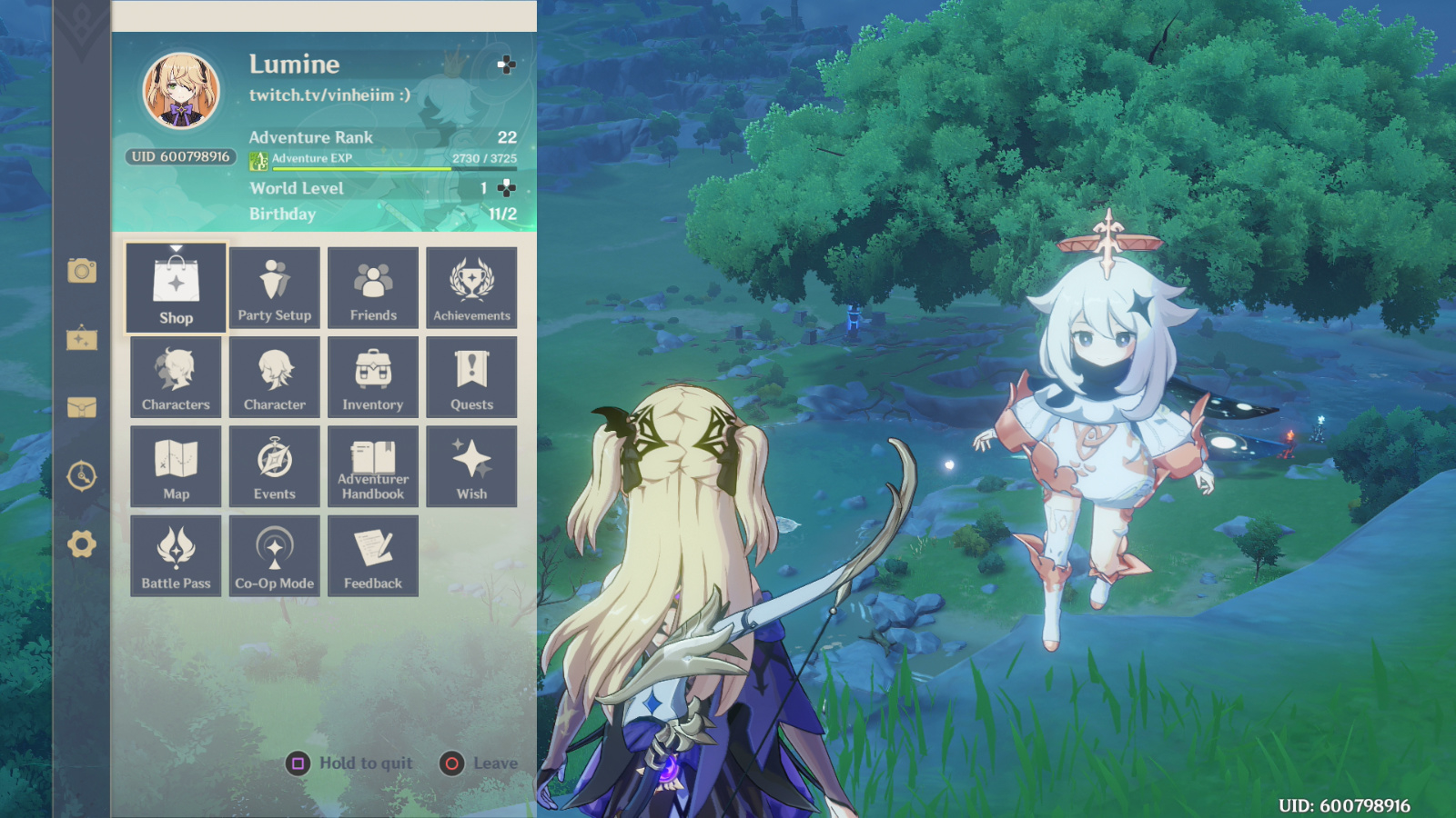 Genshin Impact Menu Options Neoseeker