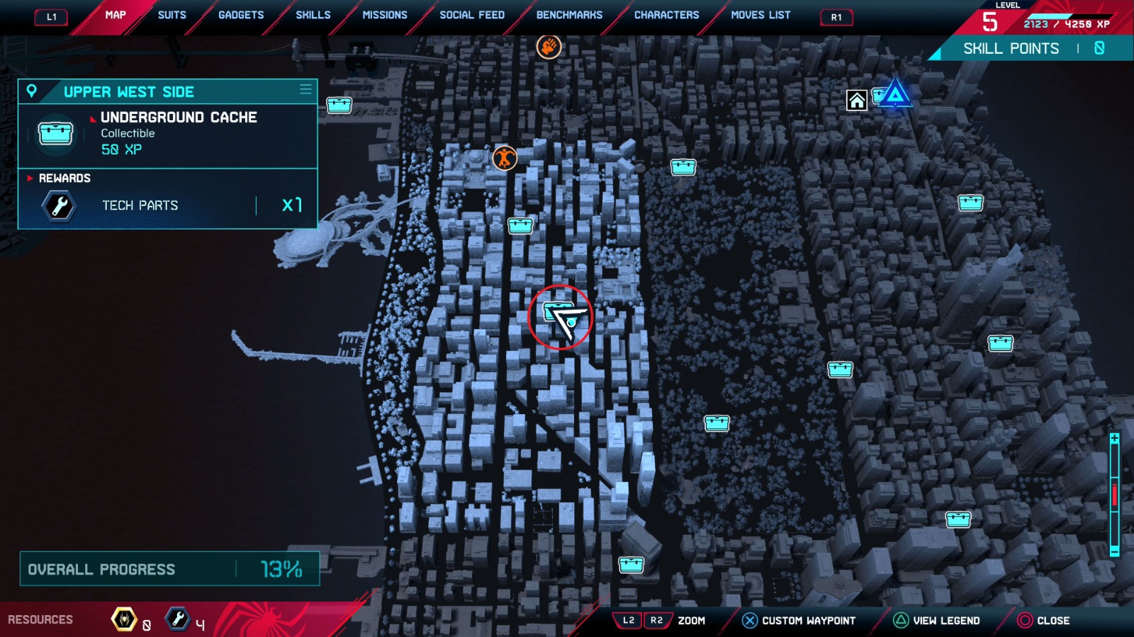 SpiderMan Miles Morales Underground Caches "Upper West Side