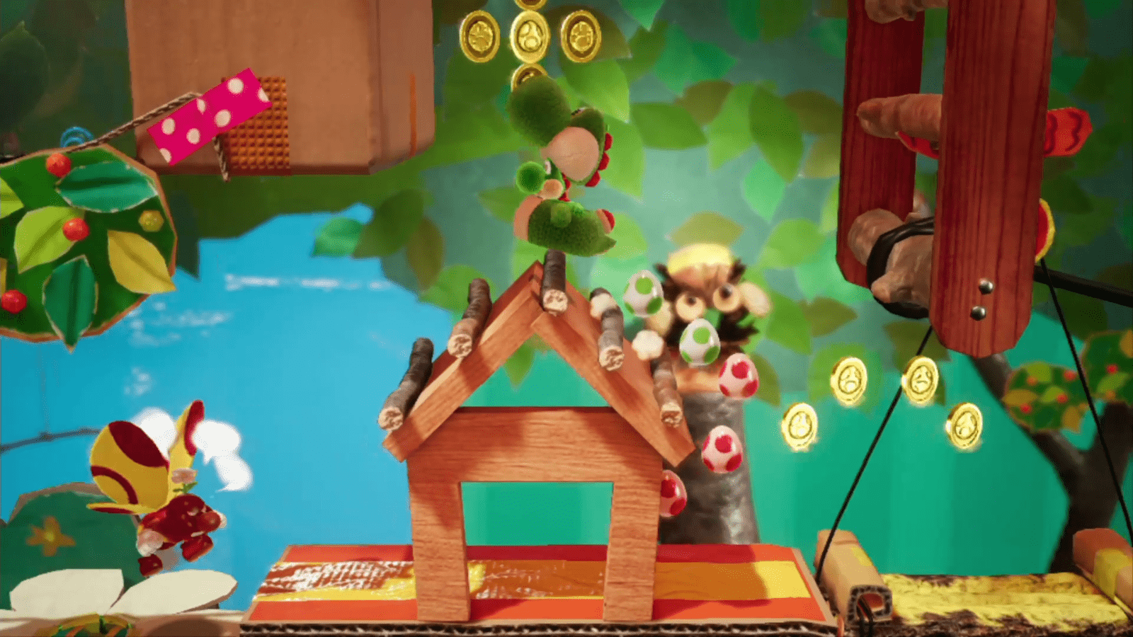 Weighing Acorns Yoshi's Crafted World Walkthrough Neoseeker