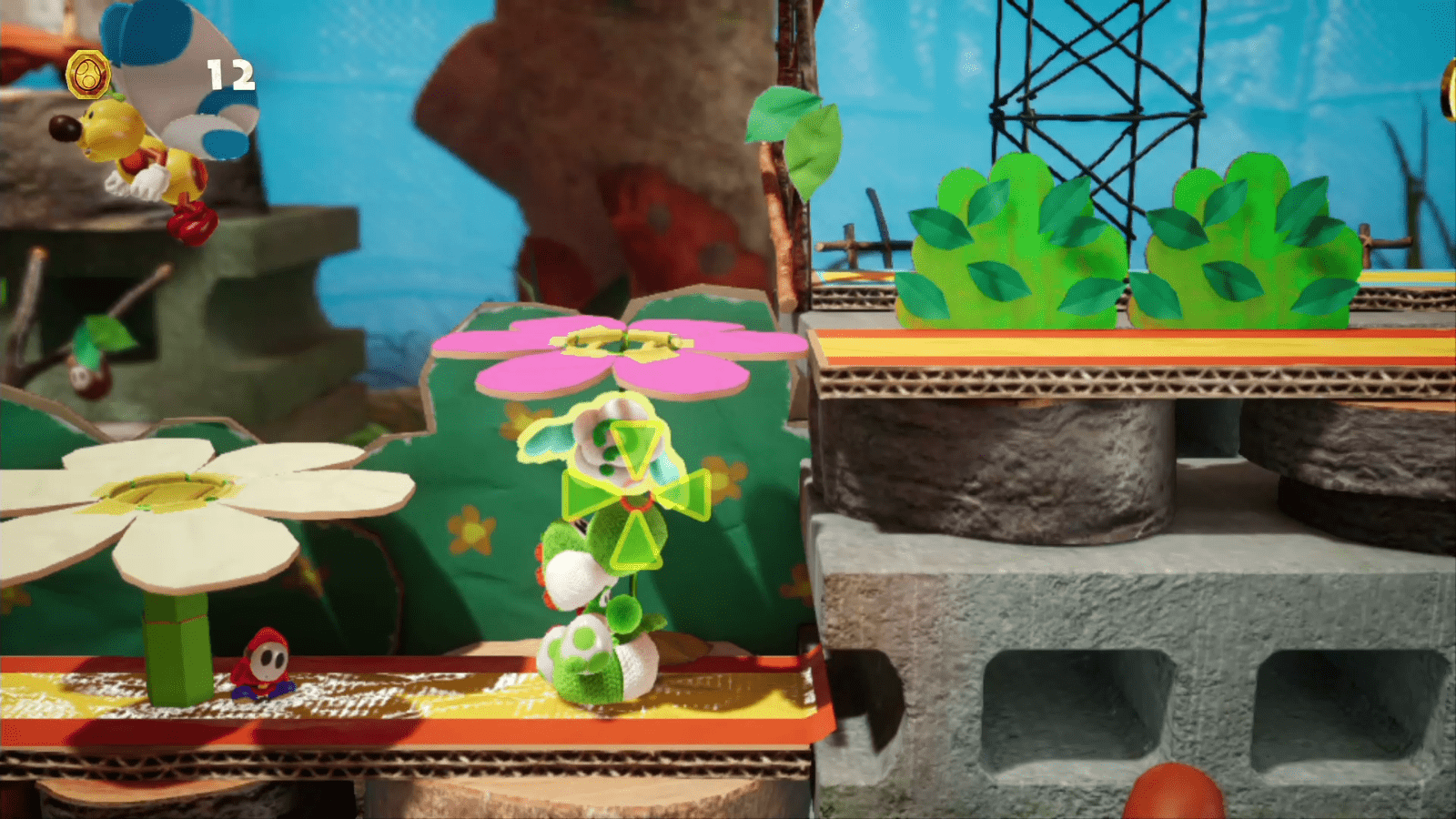 Weighing Acorns Yoshi's Crafted World Walkthrough Neoseeker