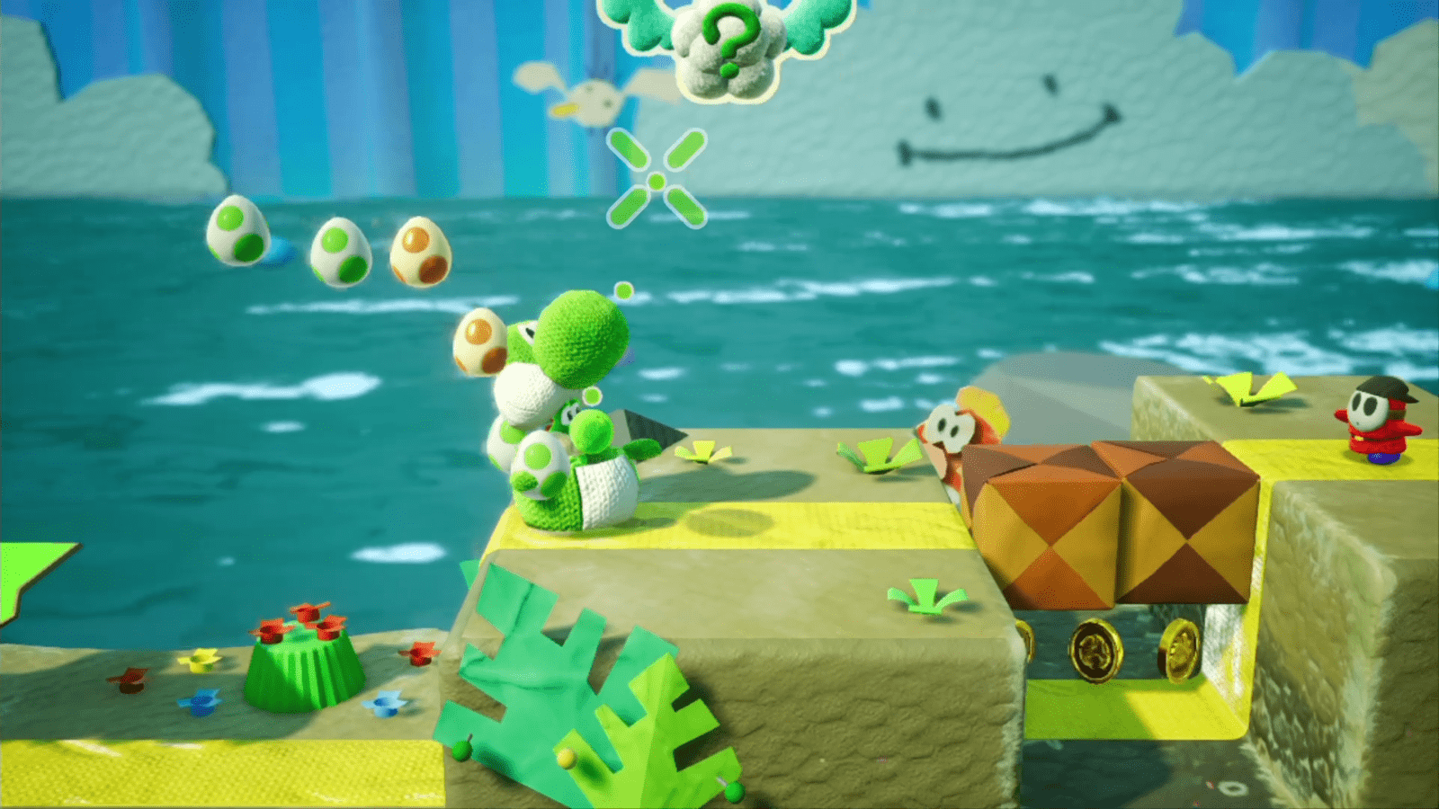 Bombs Away on Pirate Island - Yoshi's Crafted World Walkthrough - Neoseeker