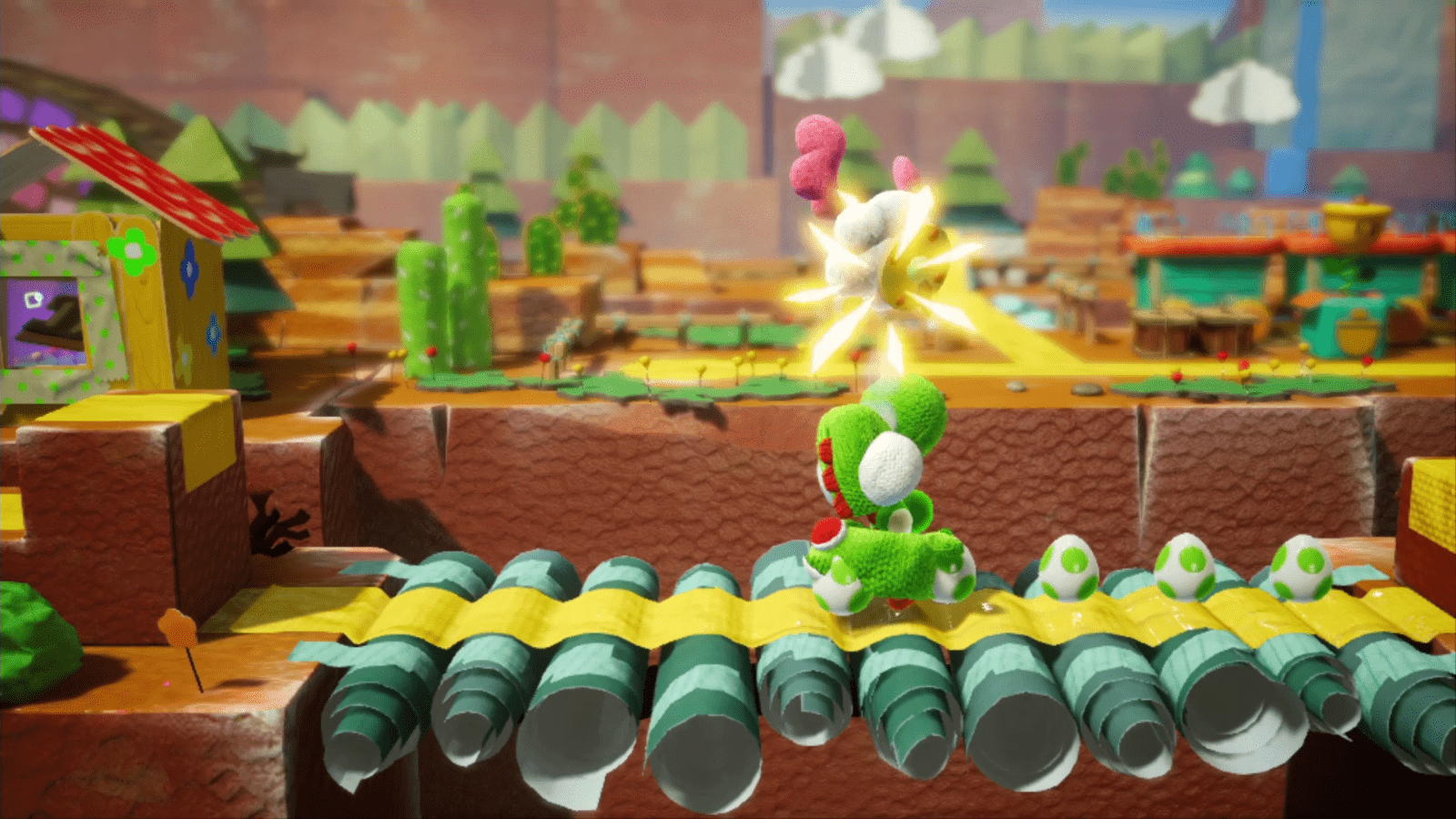 Whistlestop Rails Yoshi's Crafted World Walkthrough Neoseeker