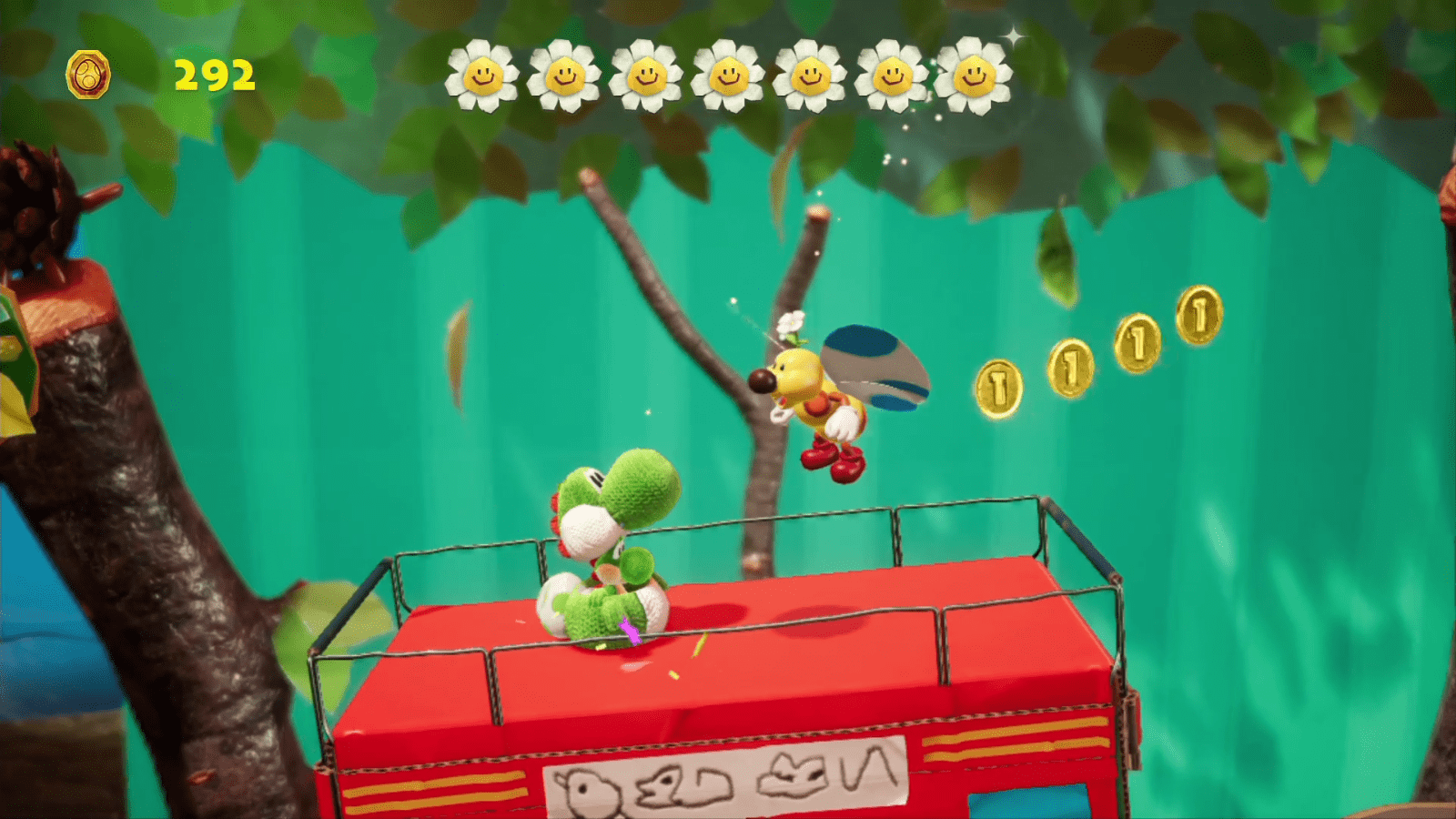 Weighing Acorns Yoshi's Crafted World Walkthrough Neoseeker