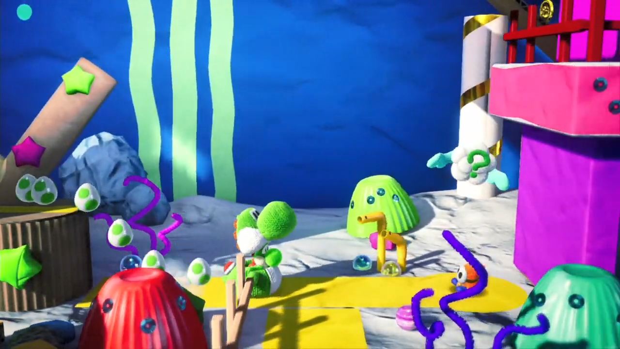 Worlds-Many Fish in the Sea - Yoshi's Crafted World Walkthrough - Neoseeker