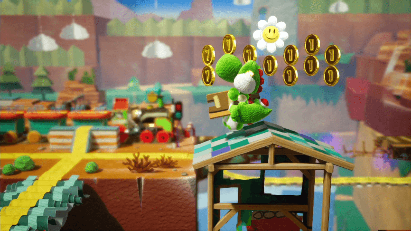 Whistlestop Rails Yoshi's Crafted World Walkthrough Neoseeker