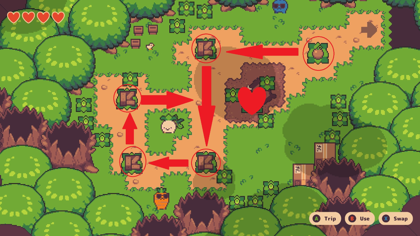 Heart Fruit Turnip Boy Commits Tax Evasion Walkthrough Neoseeker