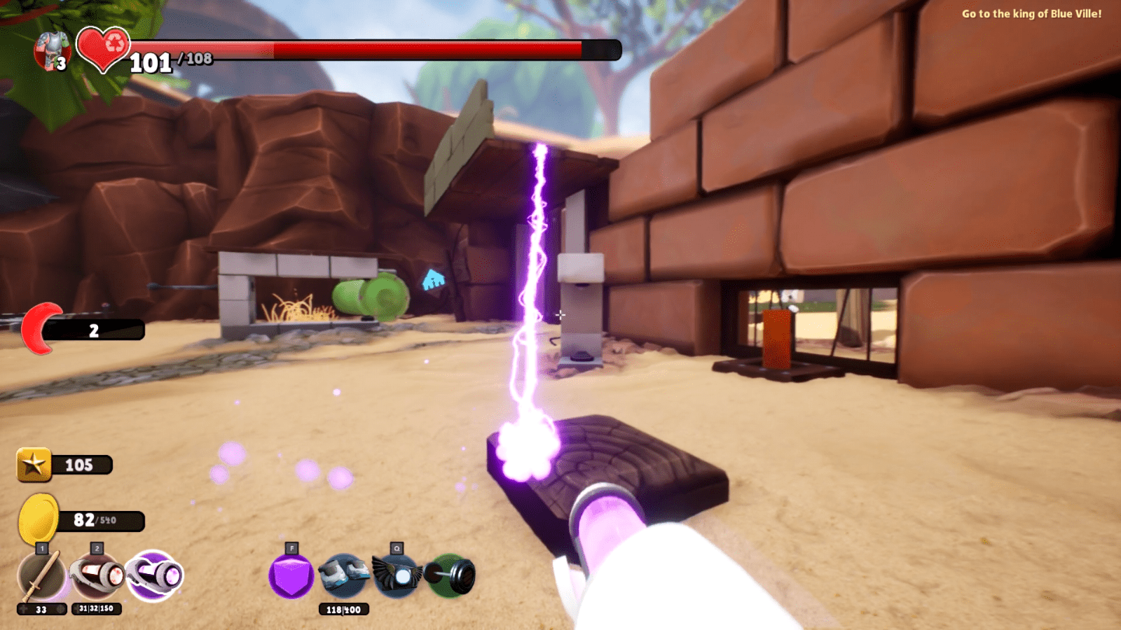 Backtracking on your way to Blue ville Supraland 100 Walkthrough and