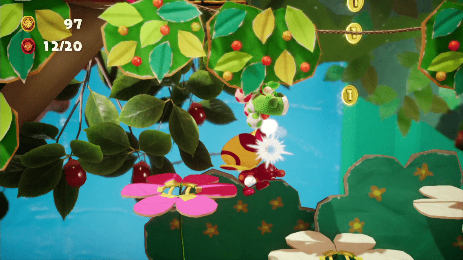 Weighing Acorns Yoshi's Crafted World Walkthrough Neoseeker