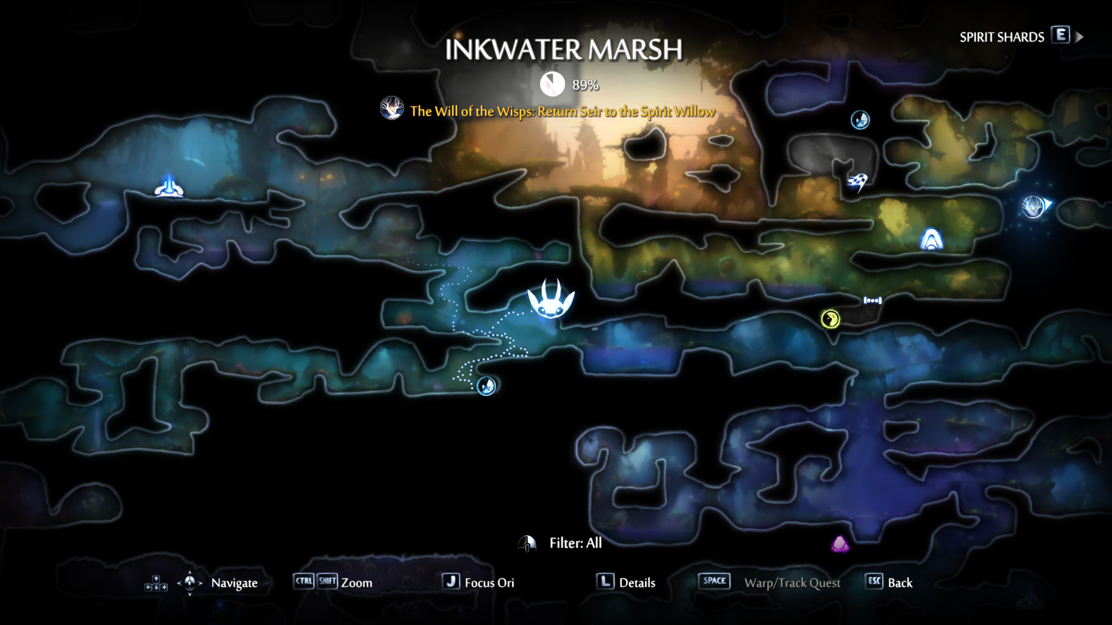 Inkwater Marsh Ori and the Will of the Wisps Walkthrough Neoseeker