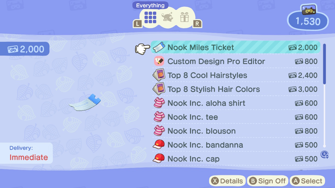 Nook Miles System Animal Crossing New Horizons Walkthrough Neoseeker