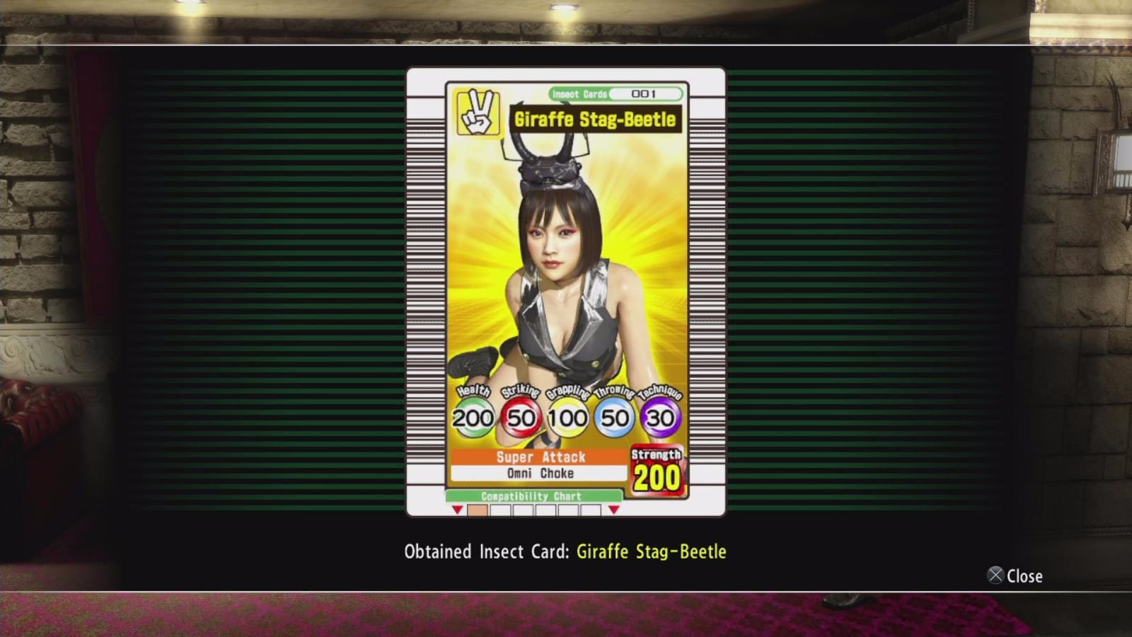 Mesuking Insect Card List and Locations Yakuza Kiwami Walkthrough