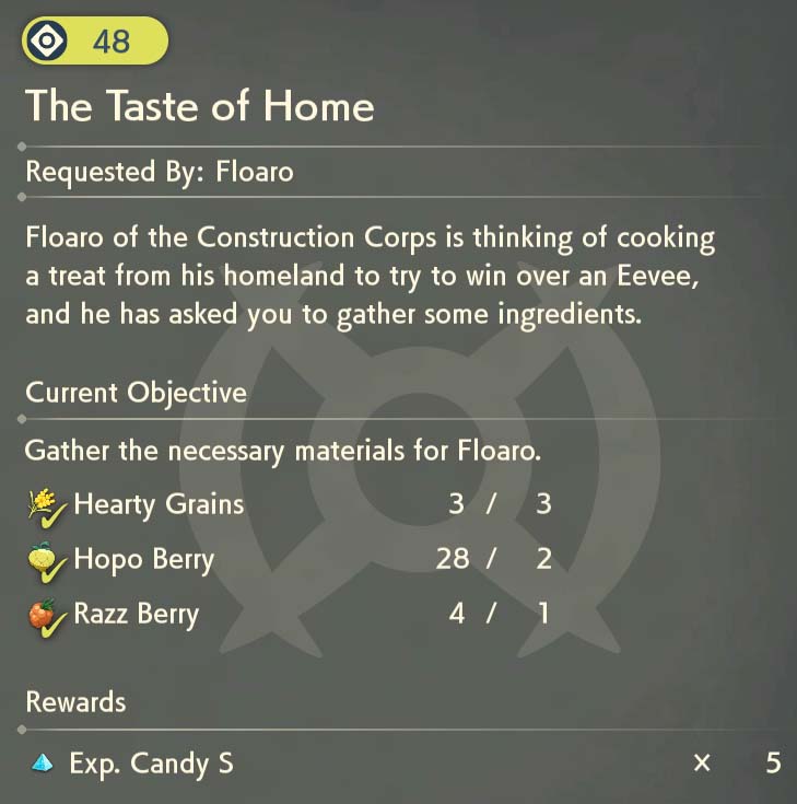 The Taste of Home Request Guide Pokémon Legends Arceus Neoseeker