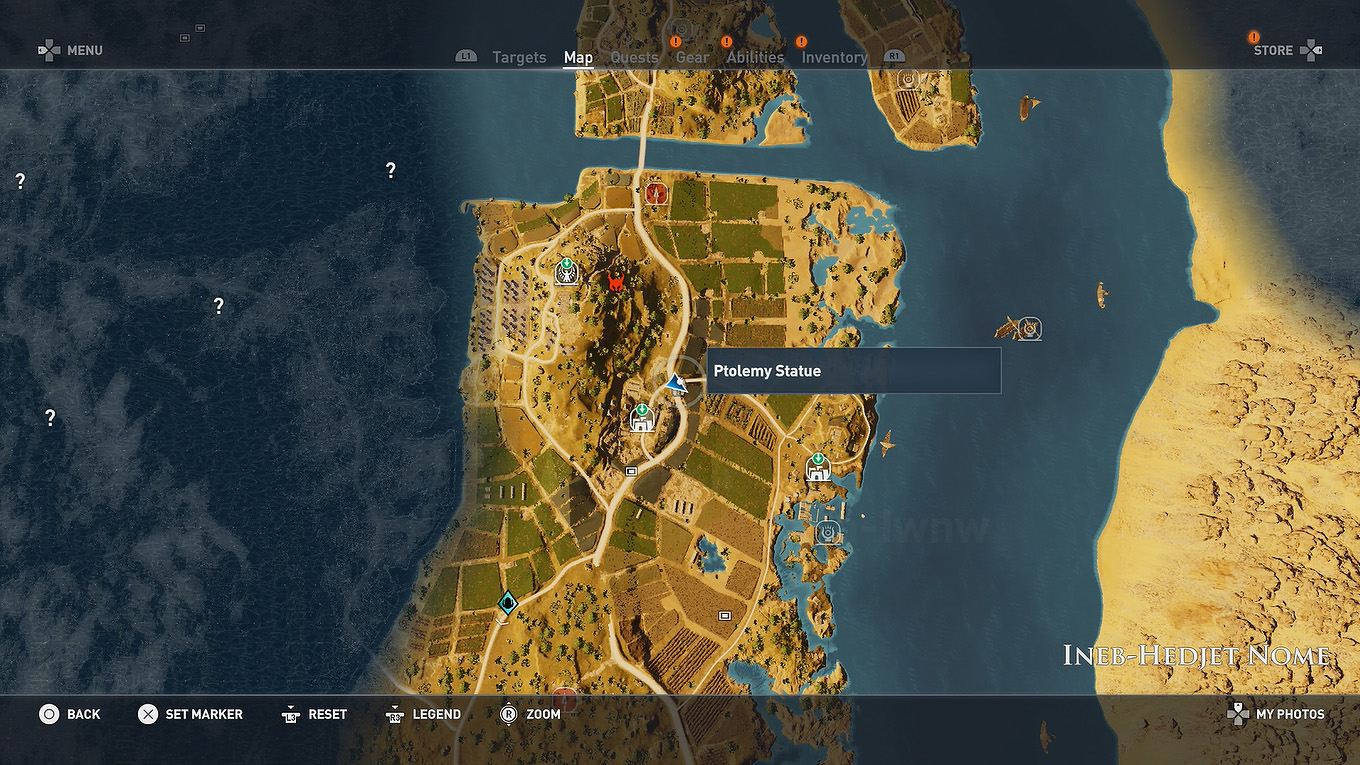 Ptolemy Statues Assassin's Creed Origins Walkthrough Neoseeker