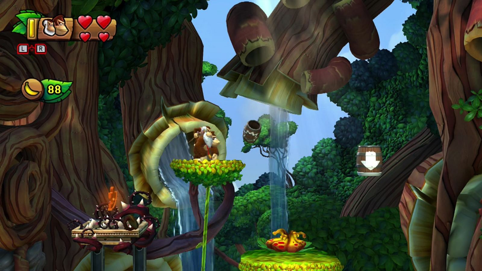 1-3 Canopy Chaos - Donkey Kong Country: Tropical Freeze Walkthrough ...