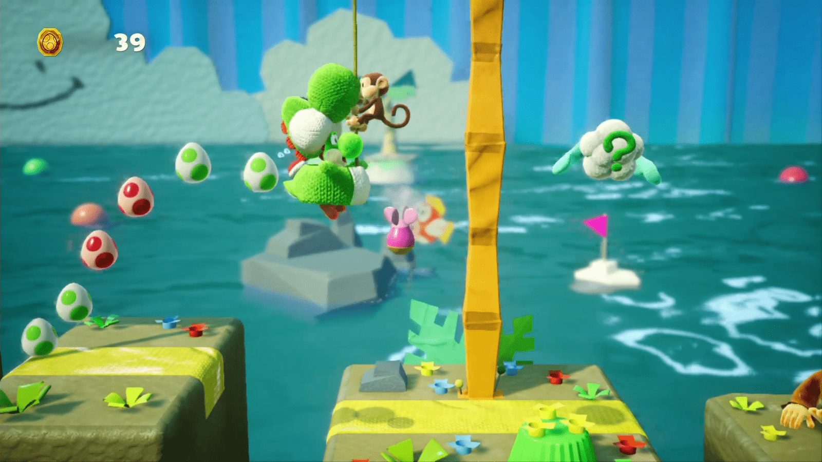 Bombs Away on Pirate Island - Yoshi's Crafted World Walkthrough - Neoseeker