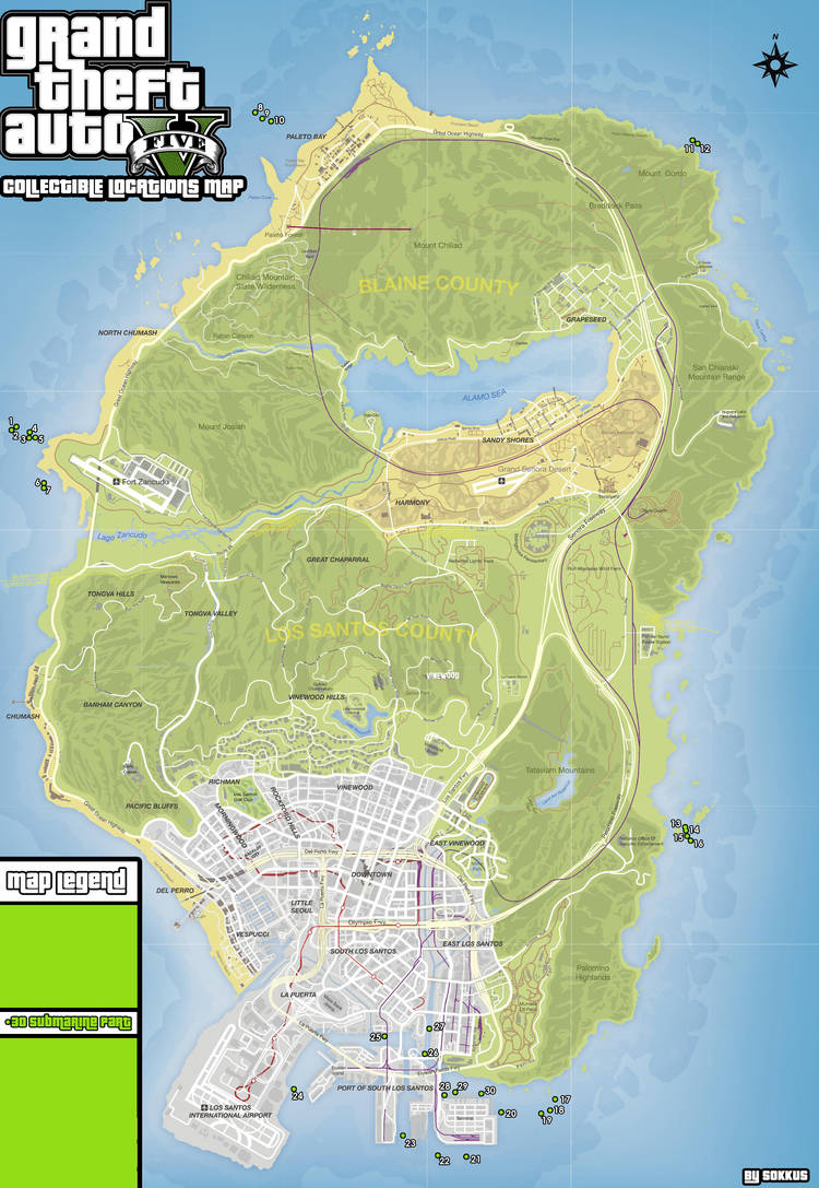 Collectible Locations Guide - Grand Theft Auto V - Neoseeker