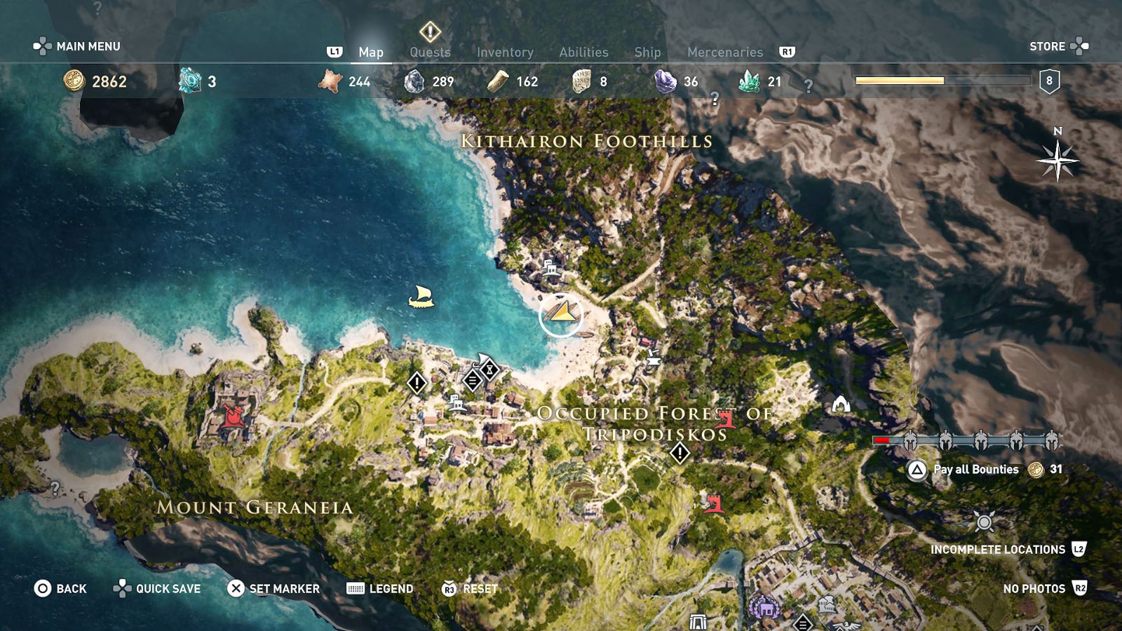 Карта ac odyssey