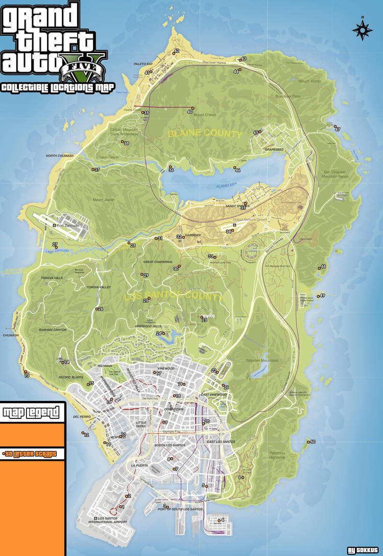 Collectible Locations Guide - Grand Theft Auto V - Neoseeker