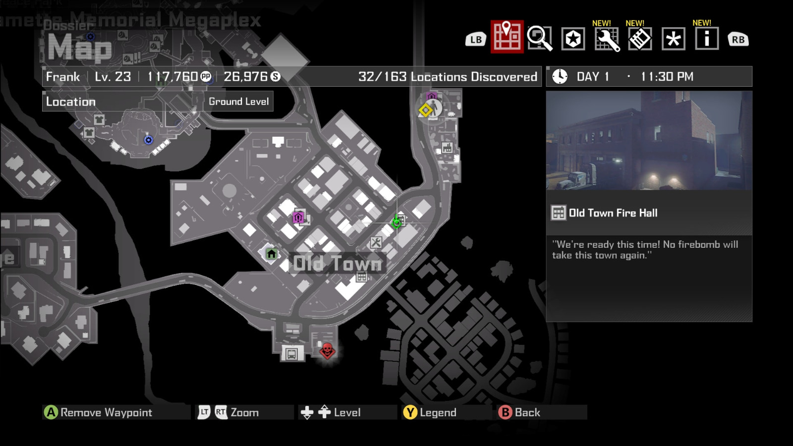dead rising 4 map with blueprint locations