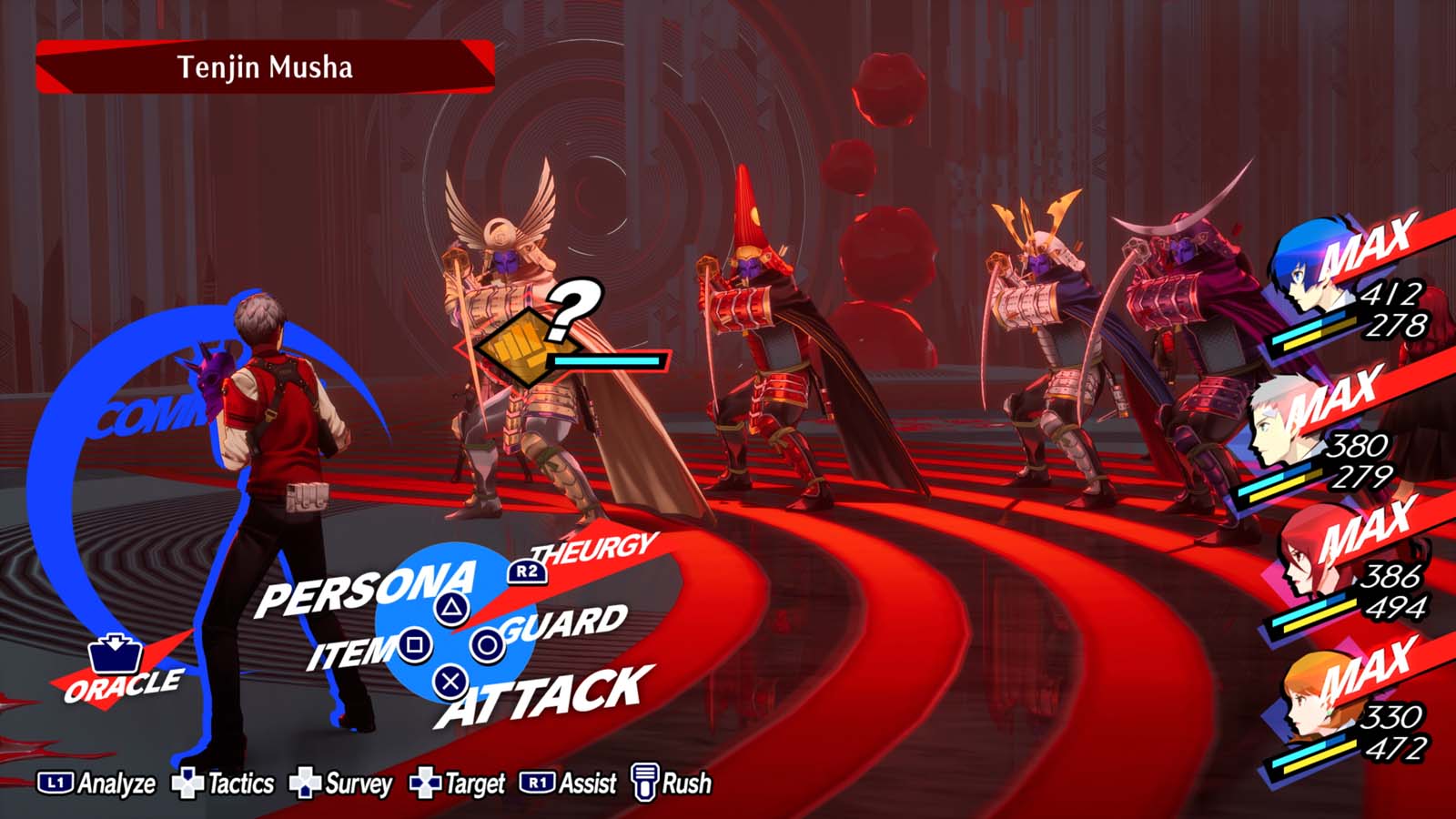 Tenjin, Kaiden, Hakurou, and Onnen Mushas Guide Persona 3 Reload