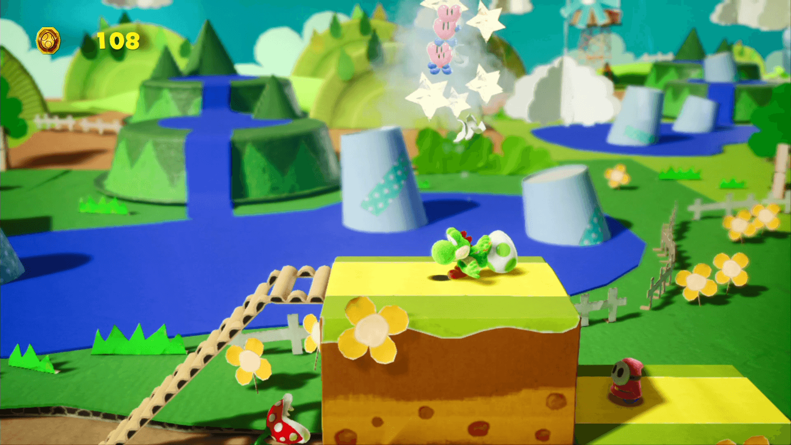 Rail-Yard Run - Yoshi's Crafted World Walkthrough - Neoseeker