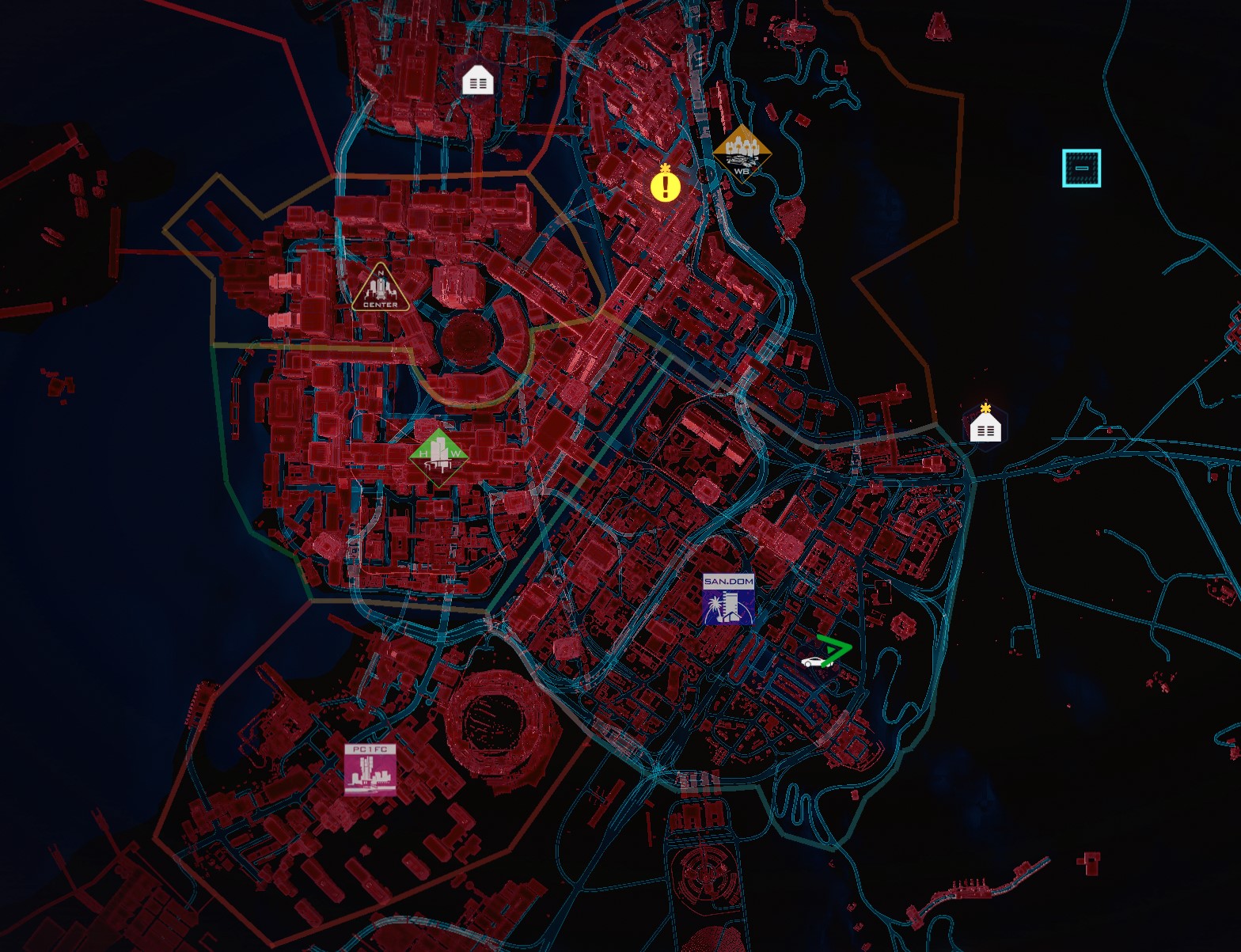 Cyberpunk 2077 карта легендарных вещей. Cyberpunk Red Night City Map.