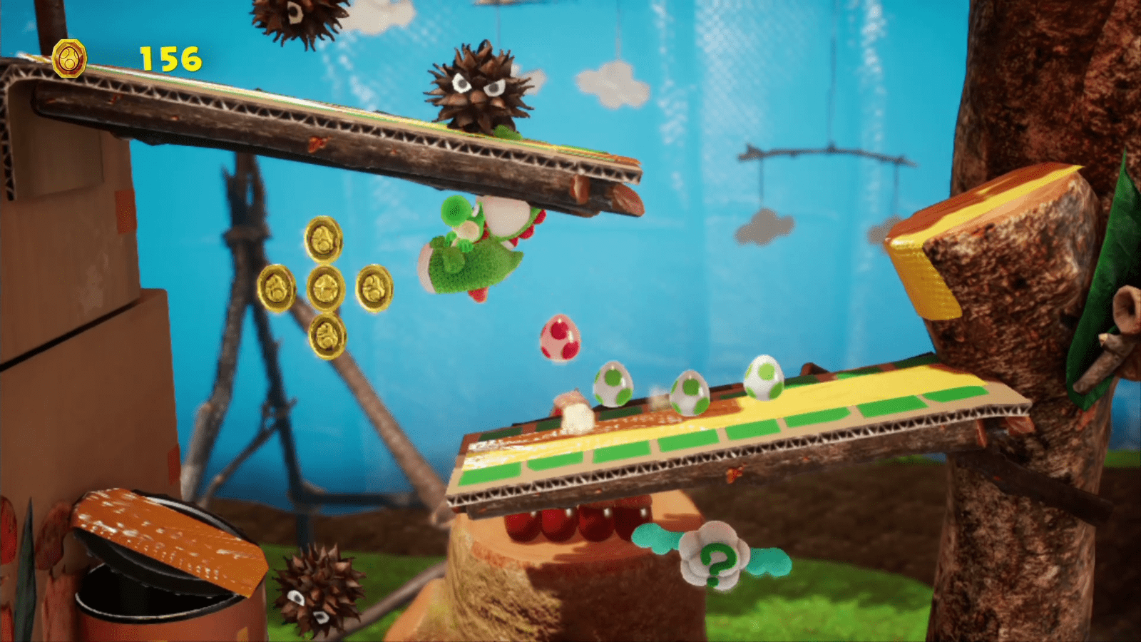 Weighing Acorns Yoshi's Crafted World Walkthrough Neoseeker