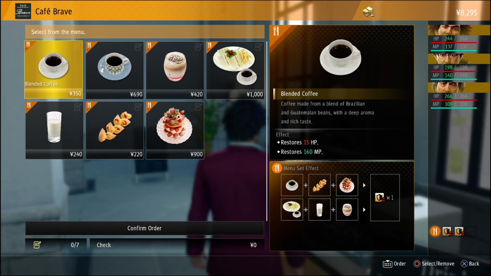 Meal Combo Guide (Isezaki Ijincho) Yakuza Like a Dragon Neoseeker