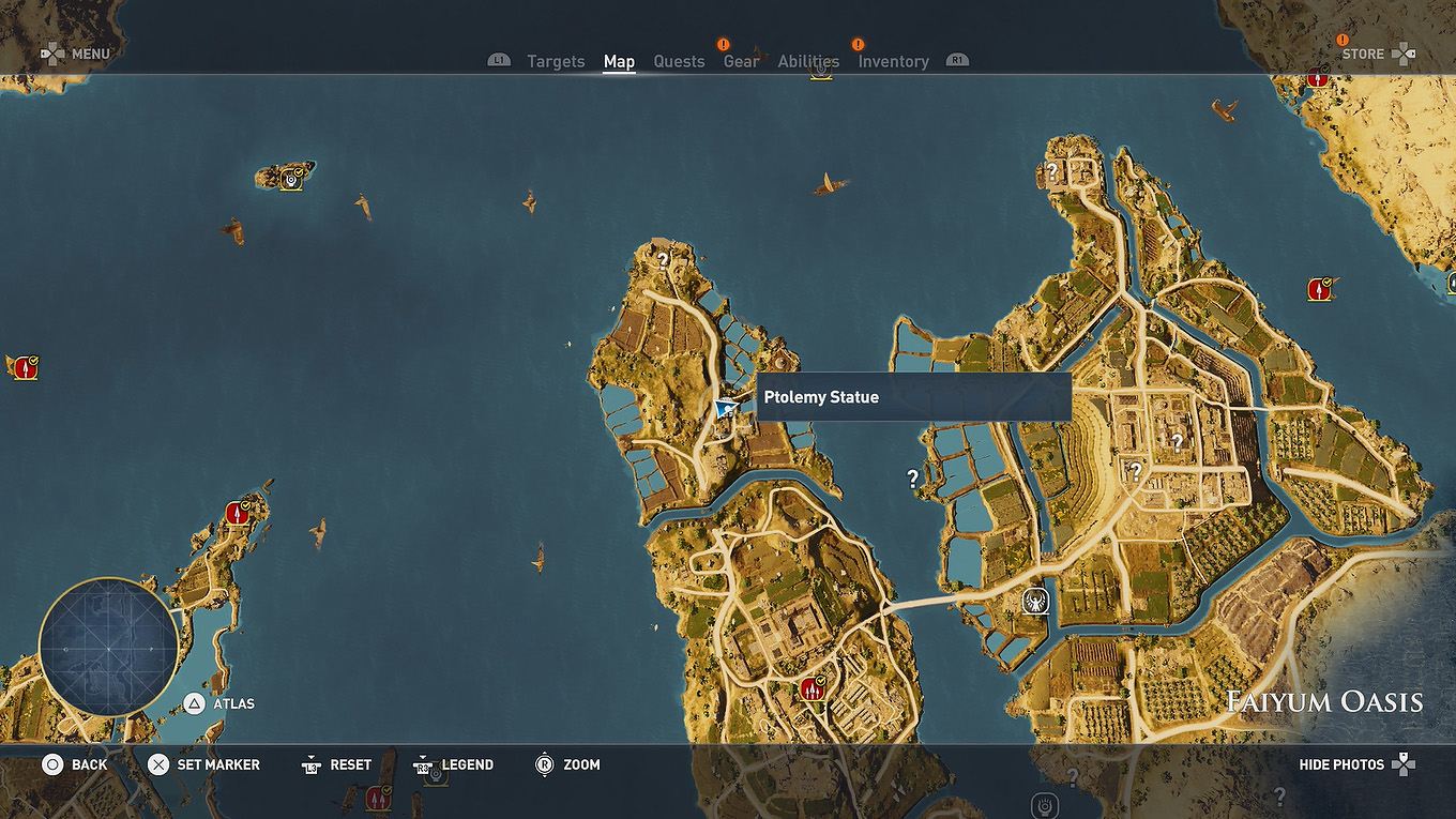 Ptolemy Statues Assassin's Creed Origins Walkthrough Neoseeker