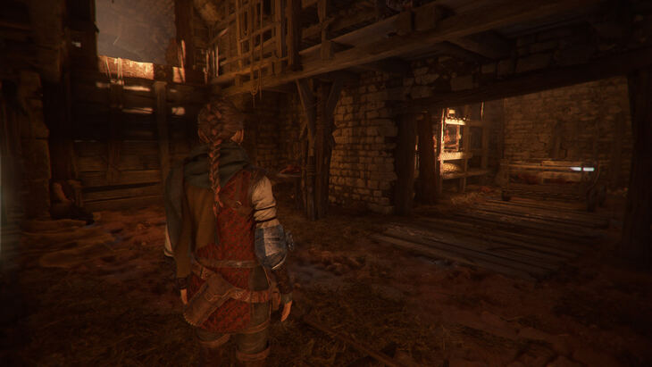 How do you open the large door in the underground area in chapter 11 in A Plague  Tale: Requiem?