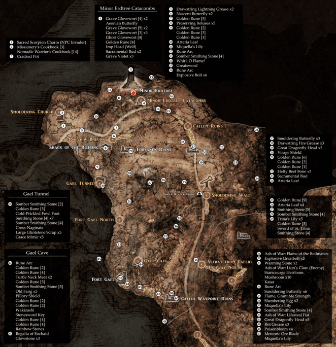 Map: Caelid - Elden Ring Walkthrough - Neoseeker