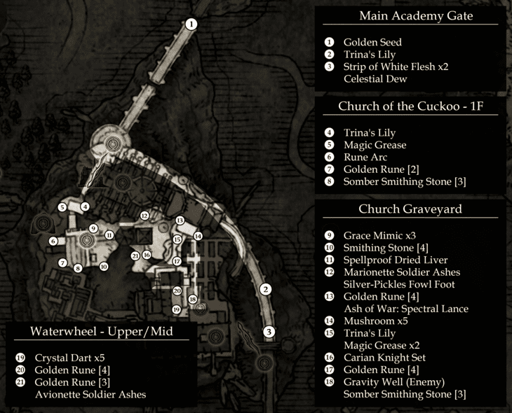 Elden Ring Academy of Raya Lucaria: All Item Locations Guide 