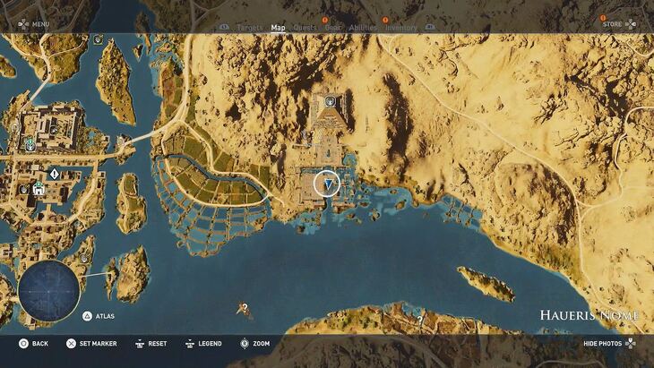 Locating the Ambush at Sea quest in Assassin's Creed: Origins