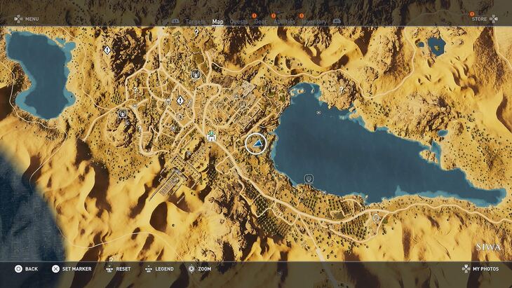 Map of Siwa - Tombs, papyrus puzzles and secrets - Assassin's Creed Origins  Guide