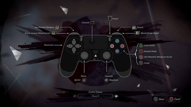 dishonored 2 ps4 controller pc