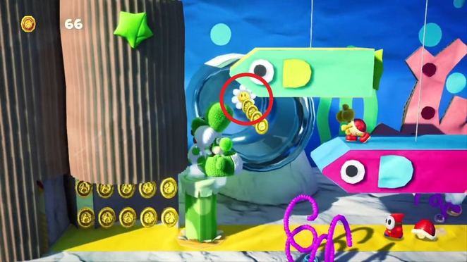 Worlds-Many Fish in the Sea - Yoshi's Crafted World Walkthrough - Neoseeker