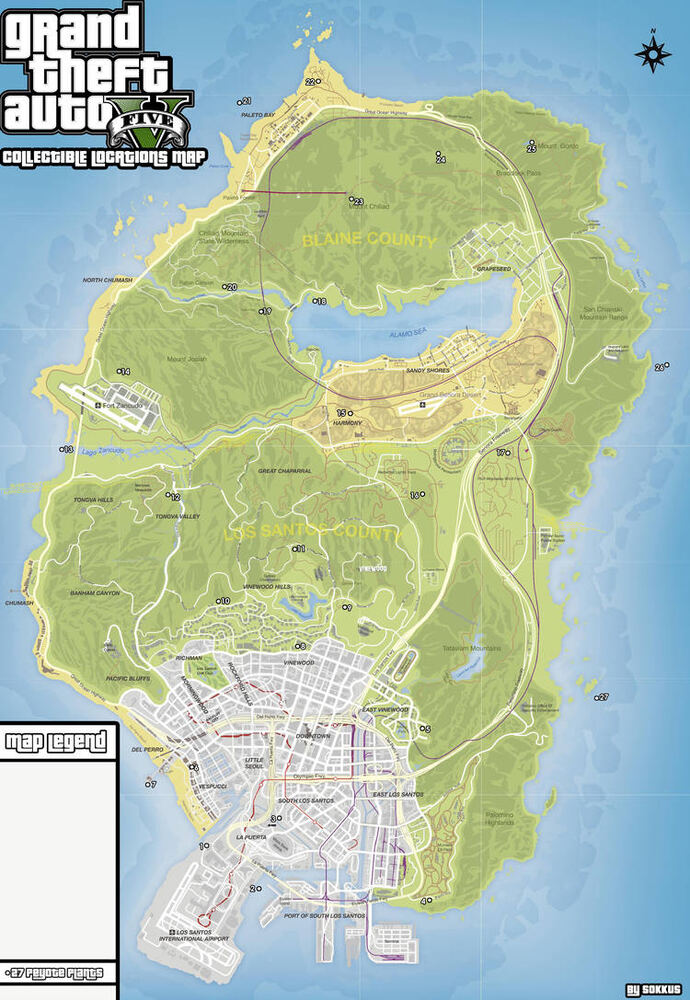 Collectible Locations Guide - Grand Theft Auto V - Neoseeker