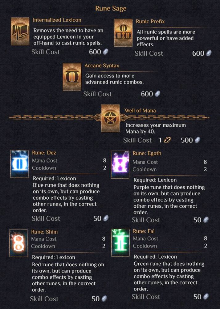 Skills and Trainers Magic Skills, Weapon Skills, Spells, and Boons