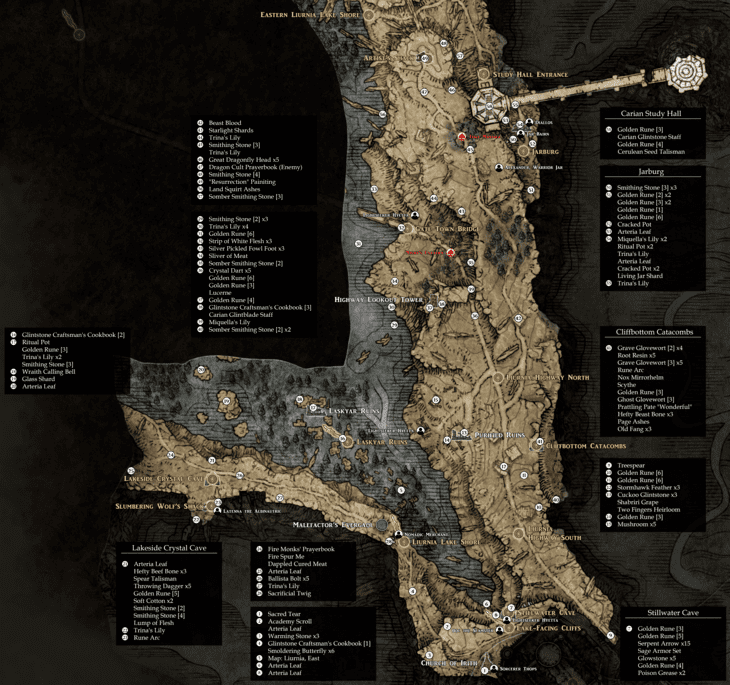 Map Liurnia Of The Lakes East Elden Ring Walkthrough Neoseeker   730px Elden Ring Liurnia East 01 