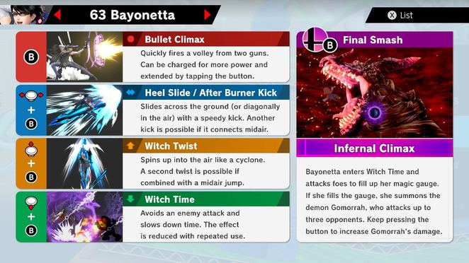 Bayonetta - Super Smash Bros. Ultimate Walkthrough - Neoseeker