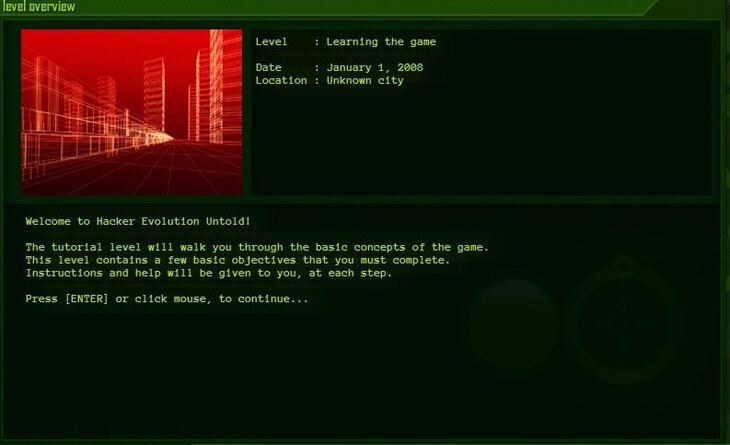 Level 0: Learning the game - Hacker Evolution: Untold Walkthrough ...