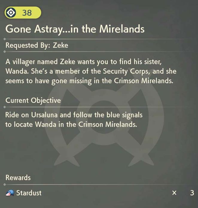 Gone Astray...in the Mirelands Request Guide Pokémon Legends Arceus