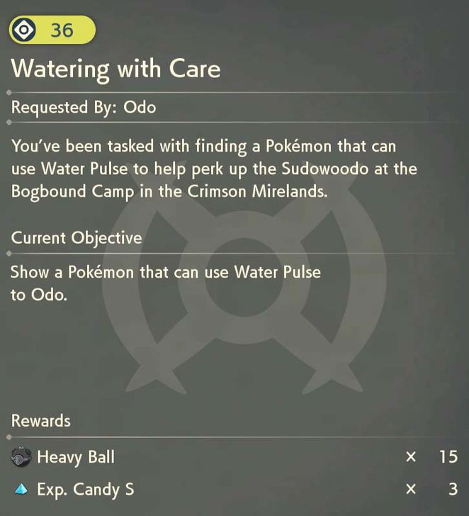 Watering with Care Request Guide Pokémon Legends Arceus Neoseeker