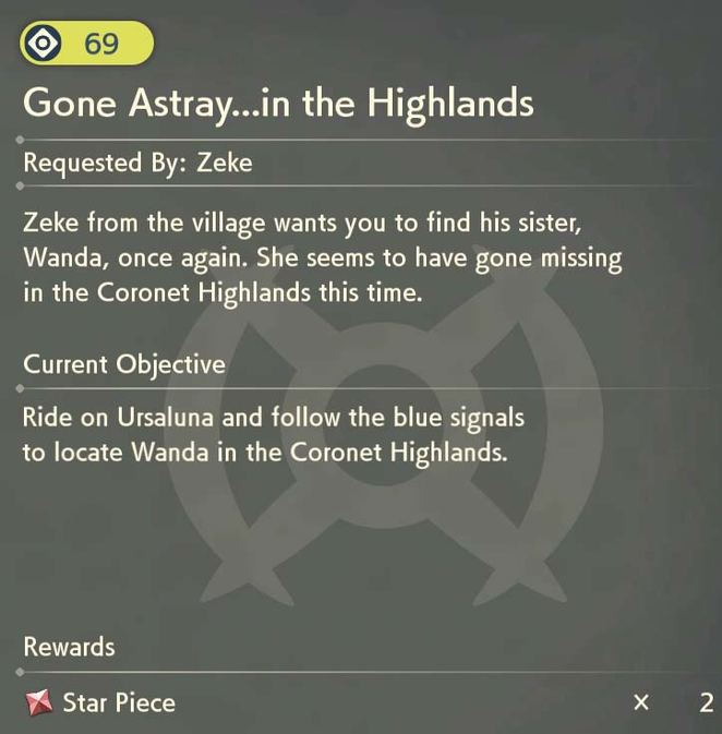 Gone Astray...in the Highlands Request Guide Pokémon Legends Arceus