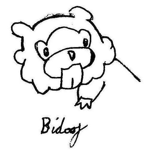 bidoof coloring page hard pokemon