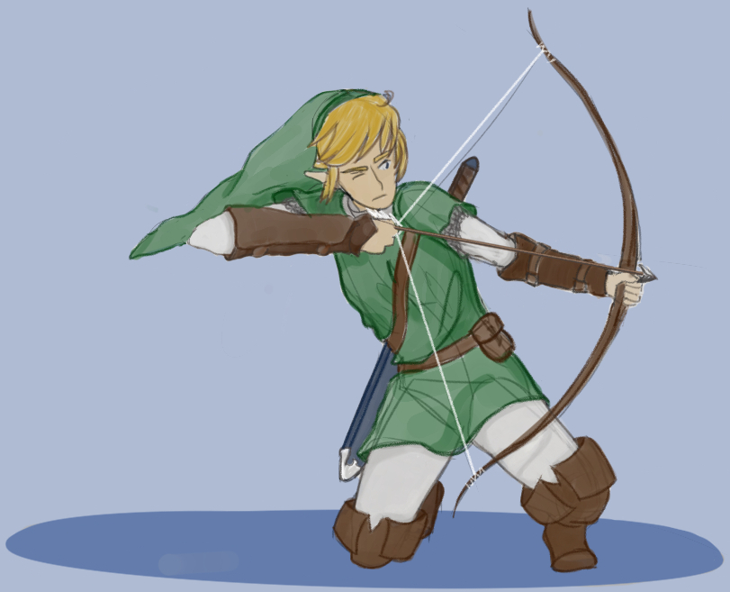 Link On Blue Background « Legend Of Zelda Fanart