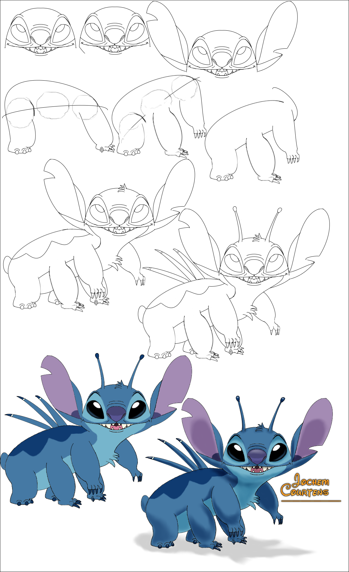 The Progress of this drawing. from Stitch - hosted by Neoseeker