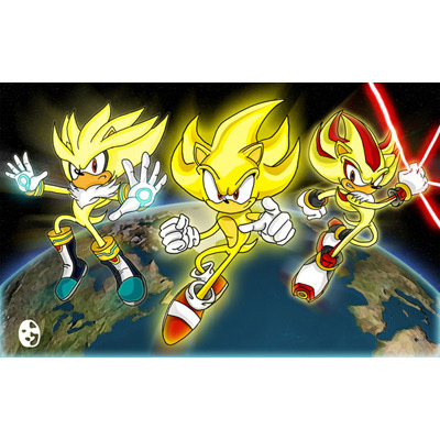 super sonic and super shadow and super silver