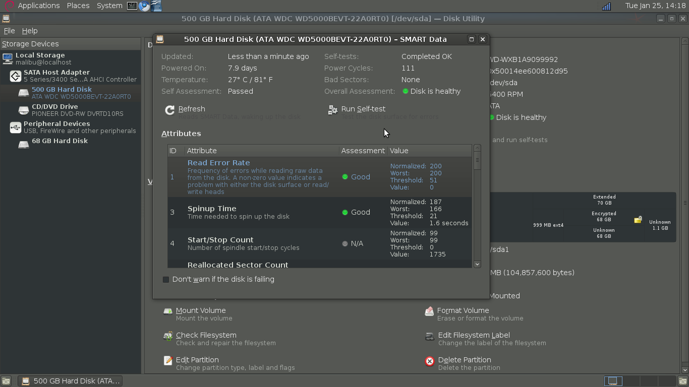 Palimpsest Disk Utility under Debian 6 (Squeeze) from Dynamite hosted